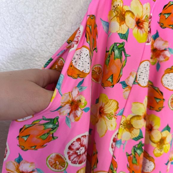 Elhoffer Essentials Skirt Women Large Katie Lynn Dragonfruit Queen Hi Low Pocket - Picture 8 of 11